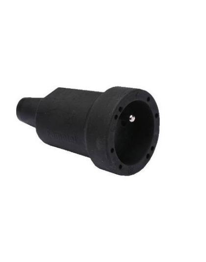 PVC STEKKER VROUWELIJK 10/16A ZWART